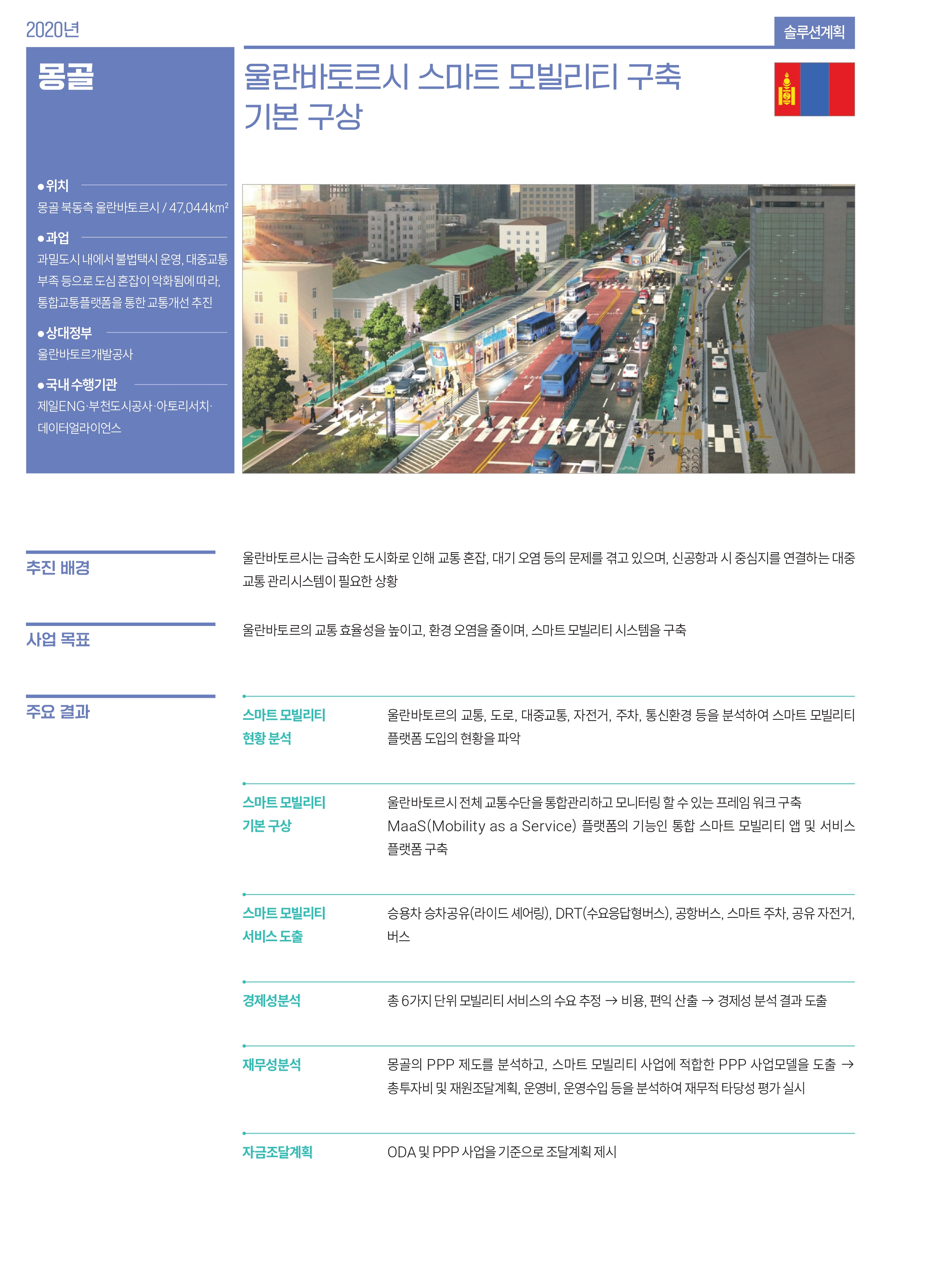 몽골 관련 사업 내용